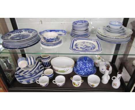 2 shelves of china to include Royal Worcester