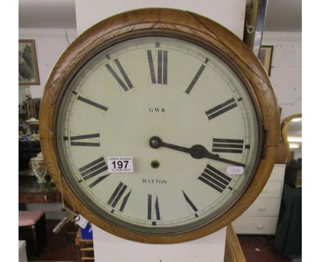 G W R Station clock by Hatton - Working