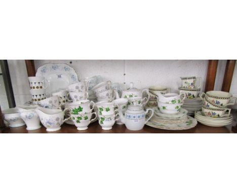 Shelf of china to include Royal Doulton