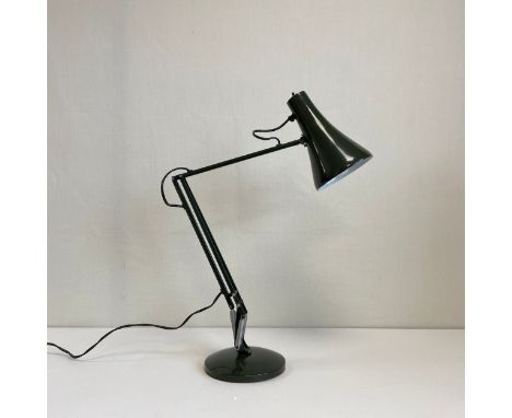 A contemporary green painted Anglepoise table lamp with a maker's label. H.80cm