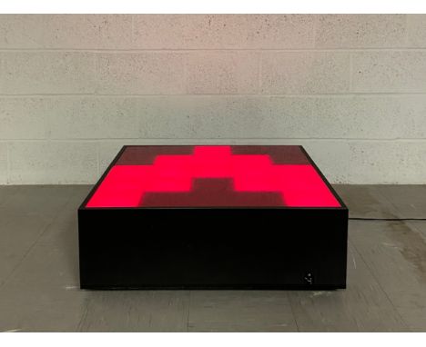 A limited edition illuminated coffee table by Daft Punk and Tom Dixon for Habitat C.2004 having an interchangeable red or fro