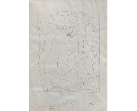 Pablo Picasso (1881-1973), a 20th century etching with remarques from the illustrated book titled 'Les Métamorphoses' in a gl