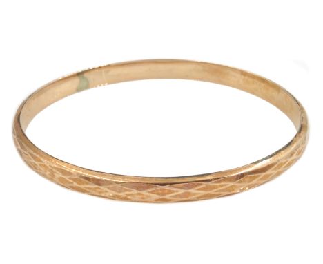 9ct rose gold bangle by Albert Jackson, Birmingham 1922 Condition Report Approx 7gmClick here for further images, condition, 