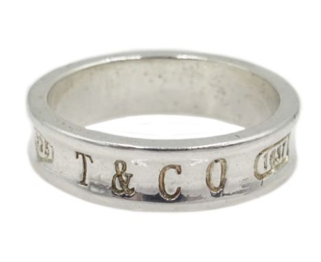 Tiffany &amp; Co 1837 silver ring copyright 1997 Condition Report size P