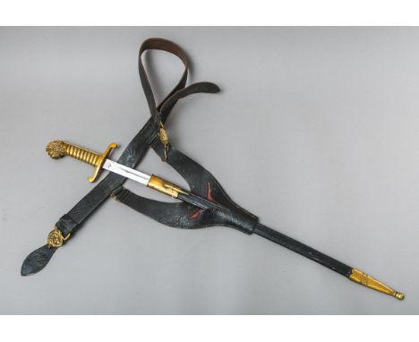 Bayrisches Artillerieseitengewehr Modell 1892, Eigentumsstück m. Klingenätzung u. Devise"In Treue fest", Herst. CK u. Co., ko