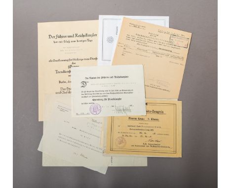 Schriftlicher Nachlass (1. u. 2. WK), Leutnant Rademacher, auch Amts- u. Landgerichtsratin Köln/Deutz, vorl. Besitz-Zeugnis F