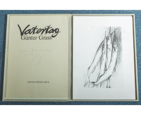 Grass, Günter (1927 - 2015), "Vatertag" (1982), Mappe m. 22 Blättern, Rives-Büttenpapier,Lim. Aufl. 4/120, je handsign., Eing