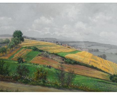 Schoupal, M. (20. Jh.), Klarenthal, Aquarell, sign., Blattgröße ca. 47 x 63 cm, PP, hinterGlas gerahmt (ca. 61 x 78 cm). Lage