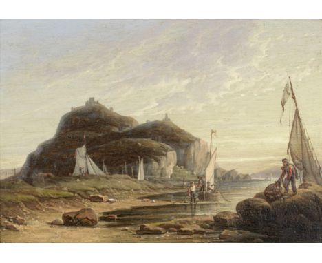 Robert Salmon (British, 1775-1845)Dumbarton Castle signed, dated and inscribed 'No990/painted by R Salmon/1838/Dumbarton Cast