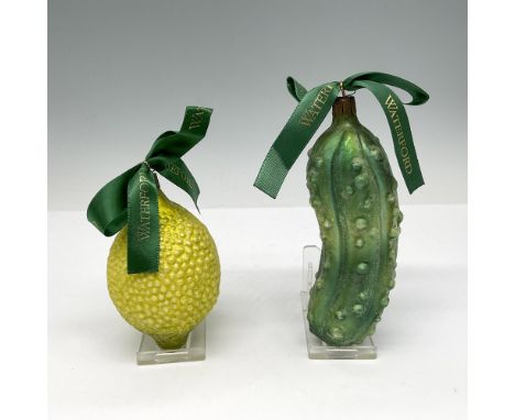 These glass recreations are beautifully detailed and colored. Waterford satin ribbon. This item has its original boxes: 4.25"