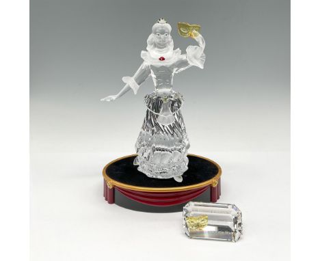 Clear crystal figural was the second piece of the Masquerade trilogy. Created from clear, frosted and colored crystal, holdin
