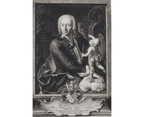 Haid, Johann Jakob: (1704 Kleineislingen - Augsburg 1767). Portrait des Joachim Franz Beich. Schabkunstblatt n. J.G.Bergmülle