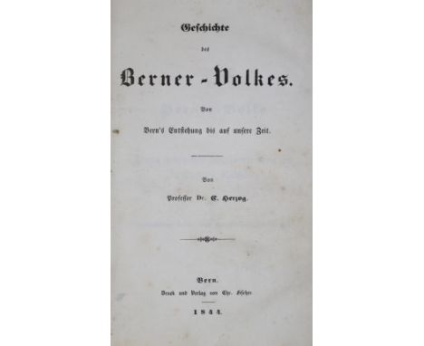Rodt,E.v.: Bern im XIII./XIV. (Und:) XV.; XVI.; XVII.; XVIII.; XIX. Jahrhundert. 6 Bde. Bern, Francke 1898-1907. 4°. Mit zahl