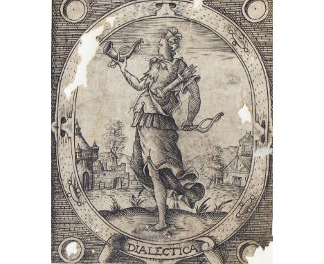 Bang, Hieronymus: (1553 Osnabrück - ? 1629-1633). 2 Bl. aus der Folge "Dej VII Frije Kunste". Kupferstiche m. Radierung, Theo