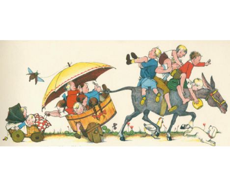 Stamm,K.: Die Kinder im Schlaraffenland. Ein Bilderbuch mit Versen von Karl Stamm. 19.-27. Tsd. Zürich, Witzig (um 1935). Qu.