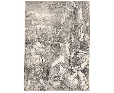 Dürer, Albrecht: (1471 Nürnberg 1528). Gefangennahme Christi. Blatt 4 der Großen Passion. Holzschnitt auf Bütten. 1510. Blatt
