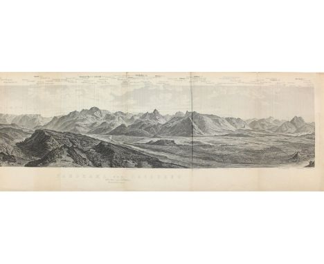 Panoramen.: Konvolut m. 10 vorw. Schweizer Panoramen. Stahlstiche 19. Jh. beim Bibliographischen Institut Hildburgshausen. Me