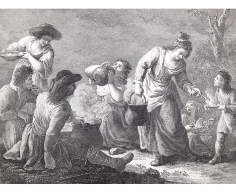 Colle, Pellegrino dal: (1737 Belluno - Venedig 1812). "ah Misero mon al' cercando Imeglio". Kupferstich. 30 c 38,5 cm. Mit de