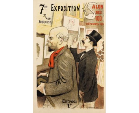 Cazals, Frédéric-Auguste: (1865-1941). "7me Exposition du Salon des 100 Décembre 1894 Farblithogr. bei Imprimerie Chaix, 1896