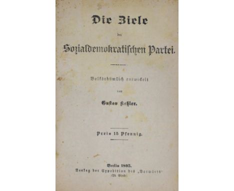Sammelband: mit 13 Kleinschriften. Priv. Hlwd.  ╔Enthält: Münzenberg,W.╗ Frührot. Jahrbuch der soz. Jugendorganisation. Züric