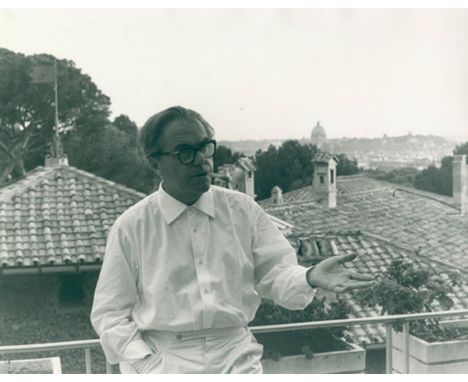 Frisch, Max: (1911-1931, Schweizer Schriftsteller und Architekt). Original-Portrait-Photographie von Mario Dondero (1928-2015