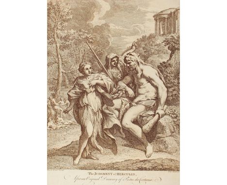 Zocchi, Guiseppe: (1711 Florenz 1767). Das Urteil des Hercules. Radierung n. Pietro da Cortona. Ca. 1750-1760. Ca. 38 x 27,5 