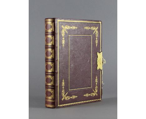 An interesting mid 19th century hand-written journal, Charlotte W Dent, starting September 1851, lockable leather covered boo