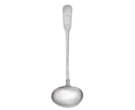 A William IV or Victorian Scottish Silver Soup-Ladle, Probably by William Marshall, Edinburgh, Circa 1830 Fiddle pattern, eng