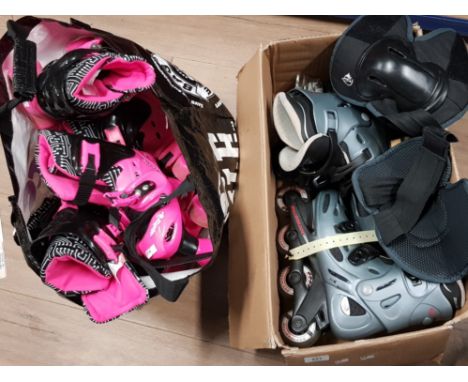 QUANTITY OF ROLLER BLADES AND SKATES