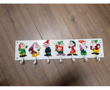 CAST METAL 7 DWARVES COAT RACK