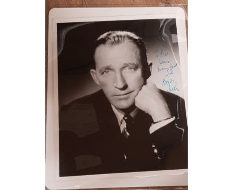 BING CROSBY 1903-1977 AMERICAN SINGER AND COMEDIAN 8 X 10 VINTAGE PHOTOGRAPH DEDICATED TO BILL WITH EVERY GOOD WISH BING CROS