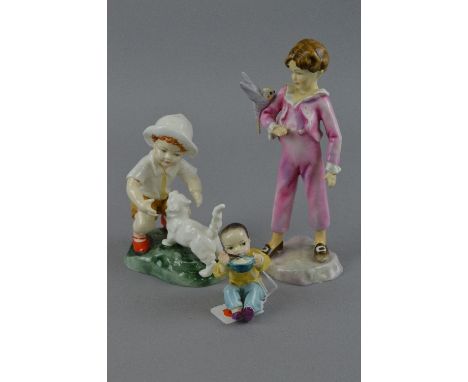 THREE ROYAL WORCESTER FIGURES, 'China' 3073, 'The Parakeet' 3087 and 'Snowy' 3457 (3)