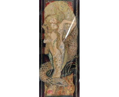 JOY KIRTON-SMITH, 'WATER SERPENTS I', a limited edition print 32/95, signed, titled and numbered in pencil, with certificate,