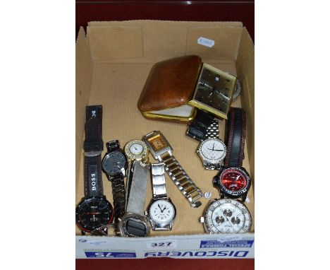 TEN MIXED WATCHES AND AN ALARM CLOCK (11)