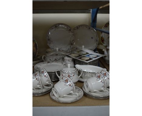 NORITAKE IVORY CHINA DINNERWARES, 'ADAGIO' No.7237 (40) (some chips and only five cups/saucers)