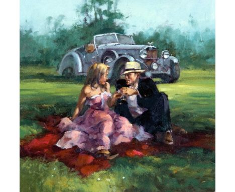 RAYMOND LEECH, 'THE LOVERS', a limited edition print 2/295, signed and numbered in pencil, unmounted and unframed, 40cm x 40c