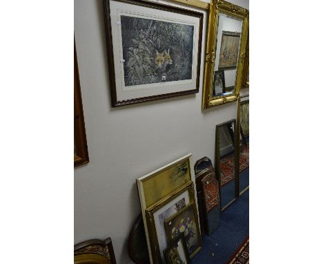A POLLYANNA PICKERING 'THE SHELTER', limited edition framed print, six various framed pictures and four mirrors (11)
