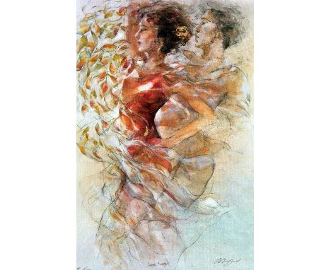 GARY BENFIELD, 'SUMMER ROMANCE', an artist proof print 15/25, printed on linen, signed, titled and numbered in gold pen, unmo