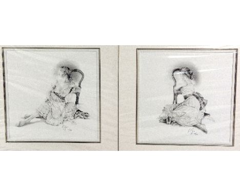 KAY BOYCE, 'LOUISA I AND II', a pair of limited edition prints 200/500, signed and numbered in pencil, with certificates, mou