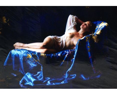 DOUGLAS HOFFMAN, 'RELAXING', a limited edition print 69/295, signed and numbered in pencil, unmounted, unframed, 63cm x 47cm