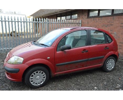 A CITROEN C3 LX, petrol, 1360cc, red metallic, first registration 19/03/2003, Reg No BN53 VYP, last recorded mileage 14th Aug