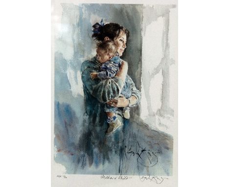 GORDON KING, 'MOTHER AND CHILD', a limited edition artist proof 1/6, signed, titled and numbered in pencil, mounted and frame