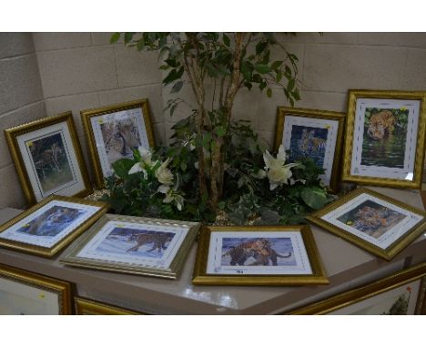 STEPHEN GAYFORD, EIGHT LIMITED EDITION COLOUR PRINTS OF TIGERS AND OTHER BIG CATS, signed and numbered in pencil with certifi