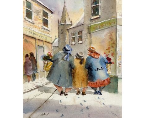 DES BROPHY, 'UPTOWN GIRLS', a limited edition print, signed, titled and numbered in pencil, with certificate, mounted but unf