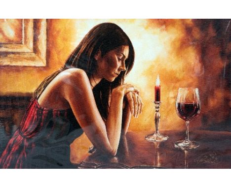 MARK BRAITWAITE, 'CANDLELIT THOUGHTS', a limited edition box canvas print 9/95, signed and numbered in pen, with certificate,