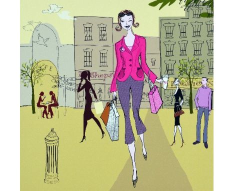 SAM WILSON, 'I LOVE SHOPPING', a limited edition print 19/195, signed, titled and numbered in pencil, unframed, unmounted, 40