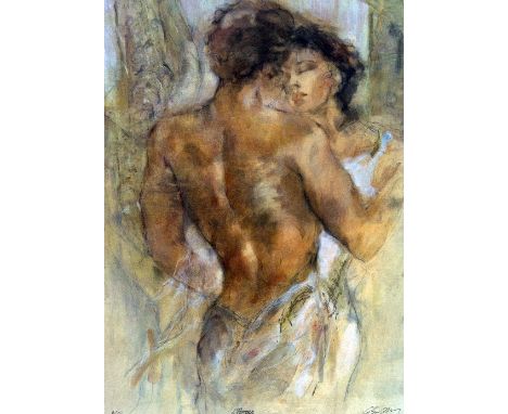 GARY BENFIELD, 'L'AMOUR', an artist proof print, signed and titled in pen, mounted but unframed, 55cm x 40cm