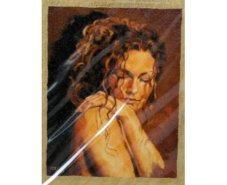 MARK SPAIN, 'HEAD STUDY II', a limited edition print 173/250, signed and numbered in gold pen, with certificate, mounted, unf
