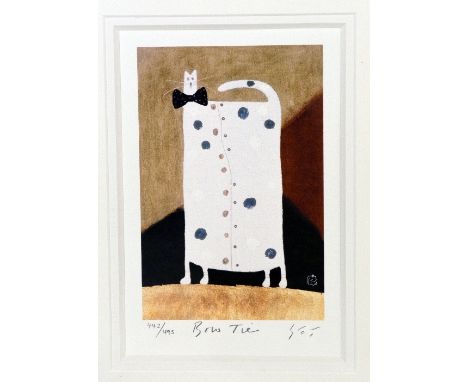 GOVINDER NAZRAN, 'BOW TIE', a limited edition framed print 442/495 signed, titled and numbered in pencil, with certificate, 2