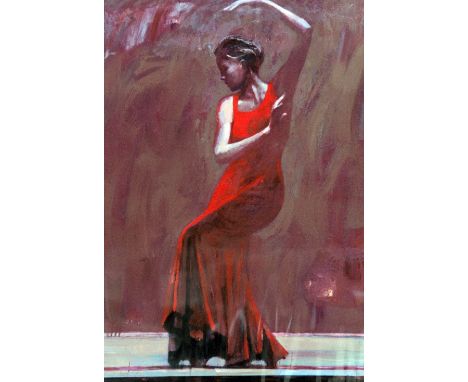 FLETCHER SIBTHORPE, 'SCARLETT', a limited edition print 131/295, signed and numbered, with certificate, mounted but unframed,